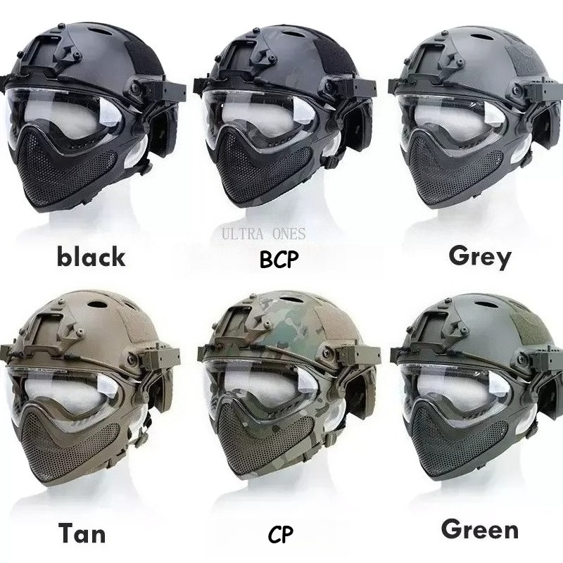 หมวกกันน็อคป้องกันแบบเต็มใบสำห - Hunting Outdoor Game บทวิจารณ์และราคา