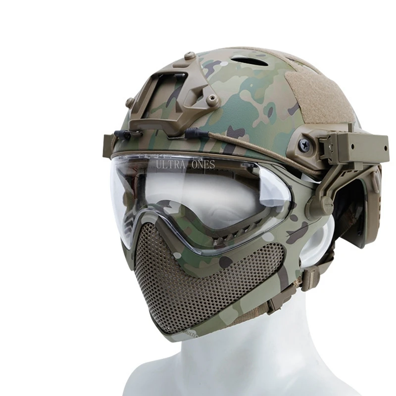 หมวกกันน็อคป้องกันแบบเต็มใบสำห - Hunting Outdoor Game บทวิจารณ์และราคา
