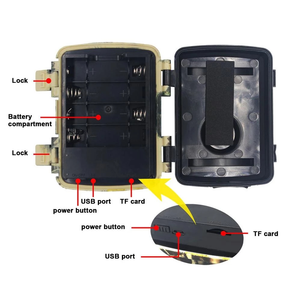 Mini Trail การล่าสัตว์กล้อง PI - Trail Camera Infrared บทวิจารณ์และราคา