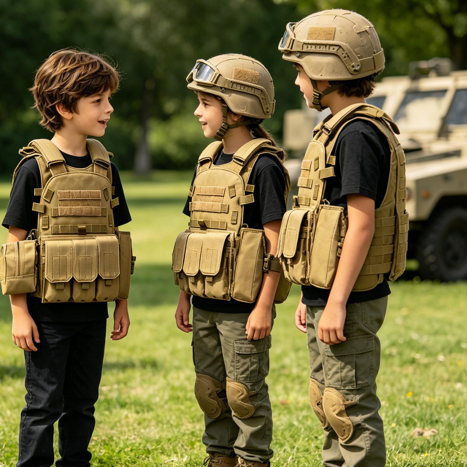 เสื้อกั๊กเด็กสำหรับกิจกรรมกลาง - Outdoor Hunting Games For Kids บทวิจารณ์และราคา